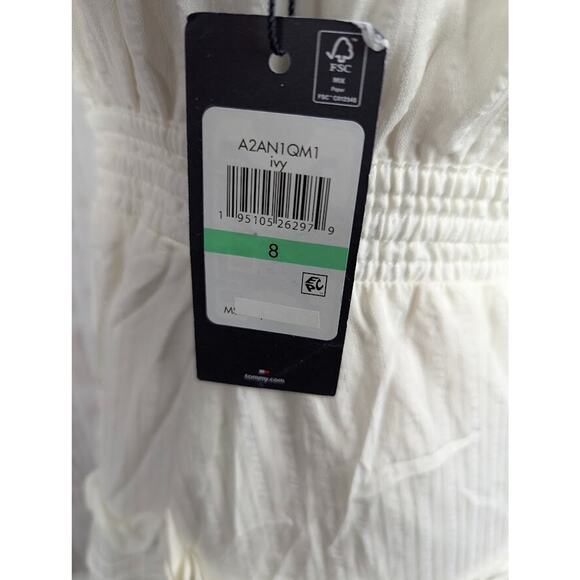 Tommy Hilfiger Off-the-Shoulder Parade Dress White Size 8 Midi Tea Length - Picture 6 of 6